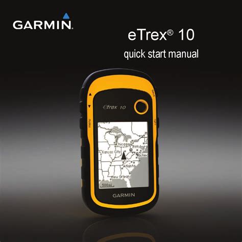 garmin etrex 20x instructions pdf manual